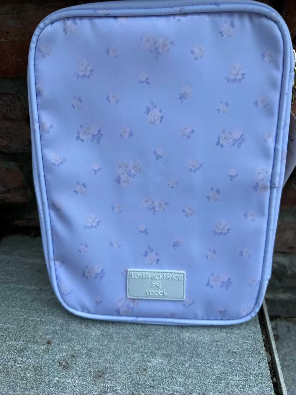 LoveShack Fancy and Yoobi Lavender Tech Organizer with Gold Bow